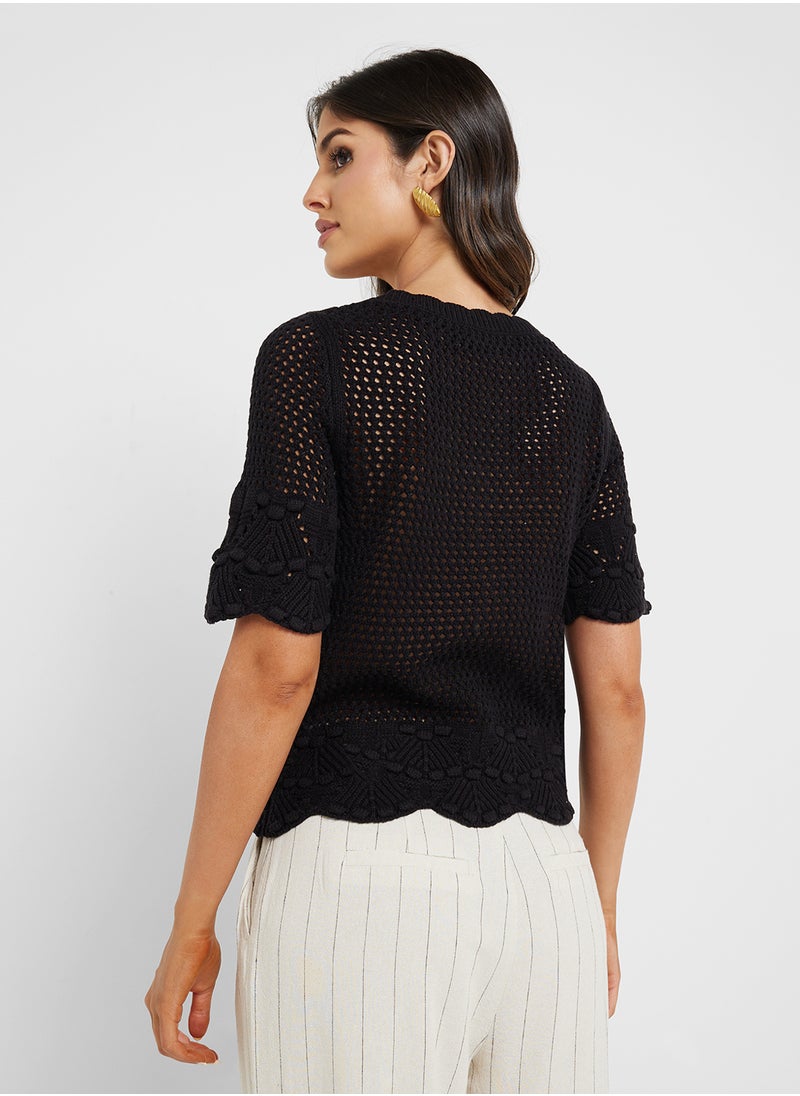 VERO MODA Button Down Knitted Cropped Cardigan  - Image 2
