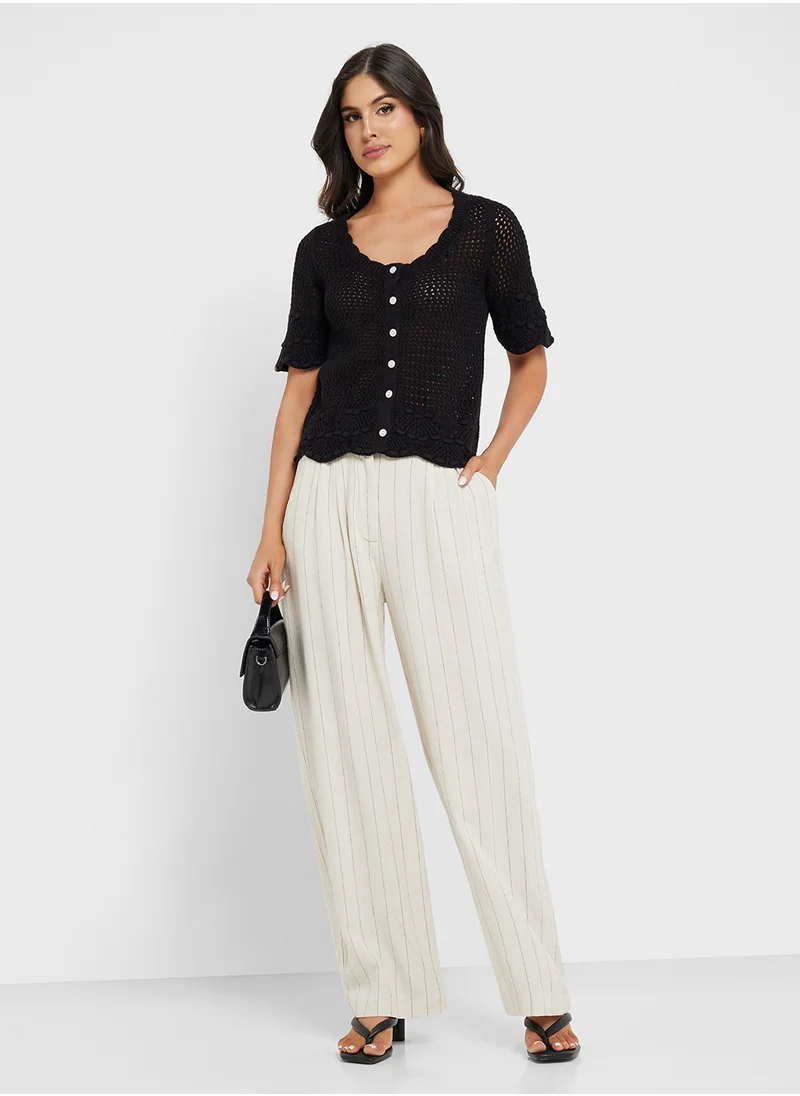 VERO MODA Button Down Knitted Cropped Cardigan