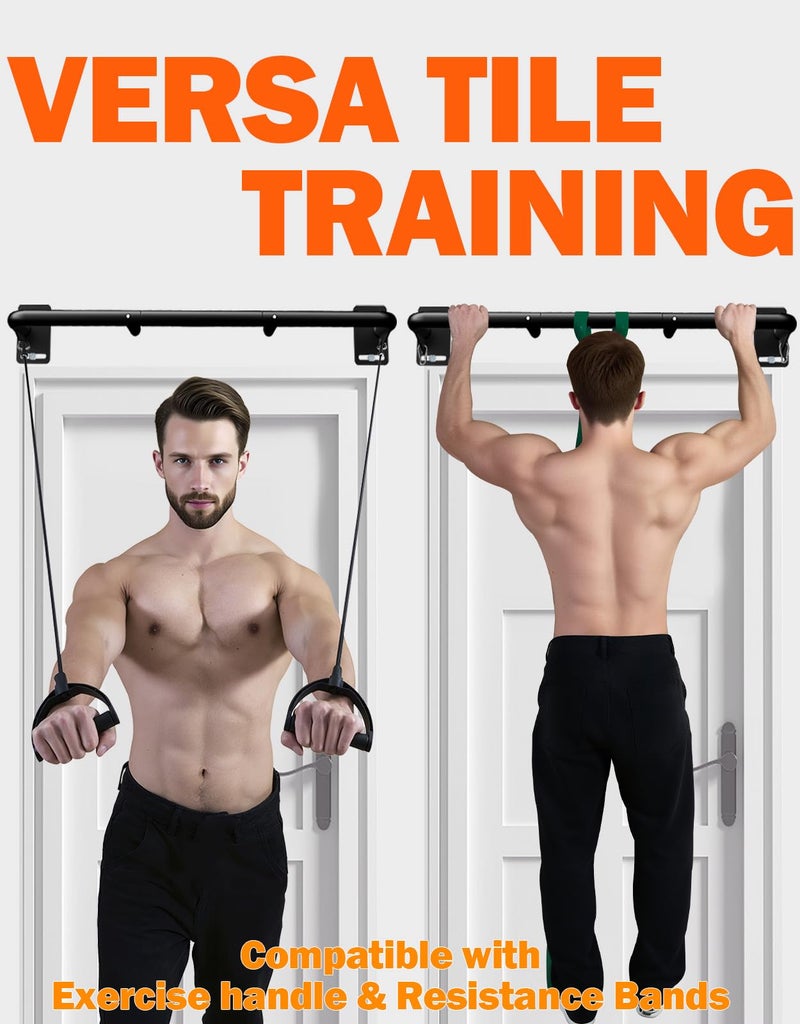 Fitarc بار سحب ثقيل من فيتارك مع تركيب على الحائط، بار سحب للذقن مع تركيب على العارضة للباب، هيكل فولاذي، معدات صالة رياضية منزلية، يناسب دعامات الحائط 32â€-36â€ - Image 5