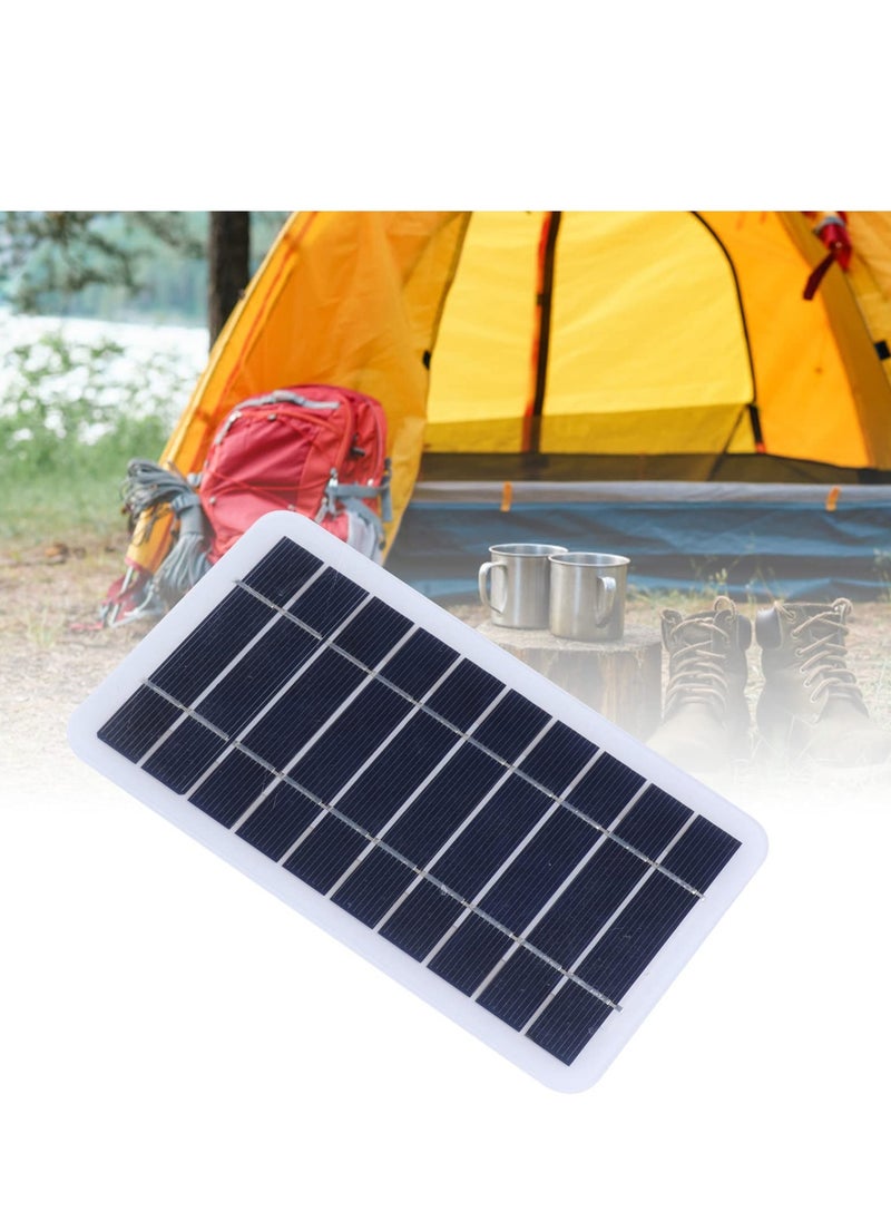 Excefore - Solar Panel Charger 2W 5V Outdoor Polycrystalline Silicon Solar Cell Camping Portable Power Solar Panel Mobile Power Supply for Charging Mobile Phone - Image 1