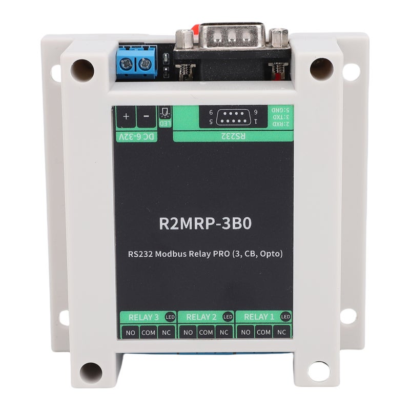 وحدة الترحيل الصناعية لواجهة RS232 RTU وحدة العزل بالبصريات الضوئية غلاف ABS DB9 ذكر 3 قنوات - Image 1