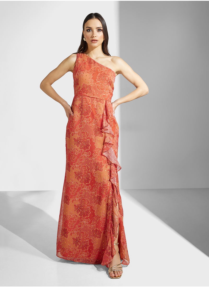 Anaya With Love One Shoulder Waterfall Wrap Maxi Dress  - Image 1