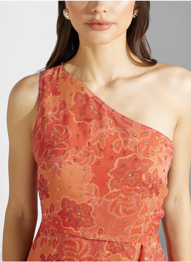 Anaya With Love One Shoulder Waterfall Wrap Maxi Dress  - Image 3