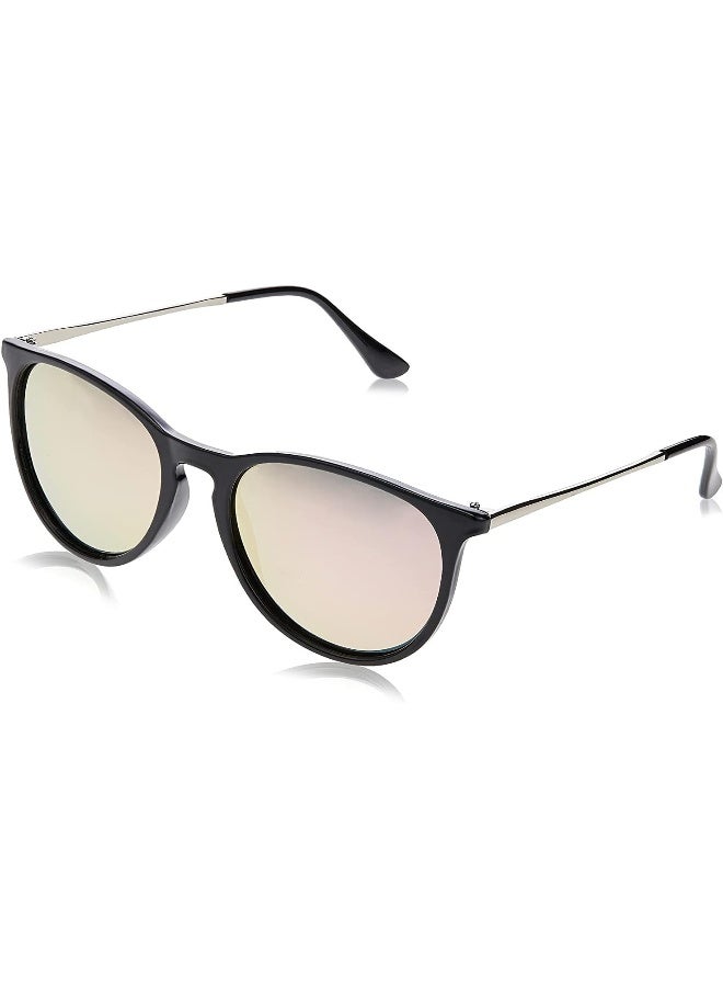 NALANDA Polarized Aviator Sunglasses for Men & Women | UV400 Protection Mirrored Lens, Metal PC Frame, Classic Driving & Outdoor Travel Shades (Black & Pink – 4171-M) - Image 1