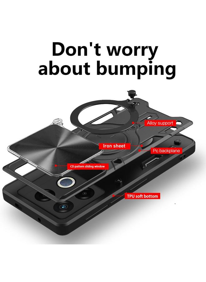 S-TOP Case For Infinix GT 20 Pro CD Texture Sliding Camshield Magnetic Holder Phone Case - Image 3