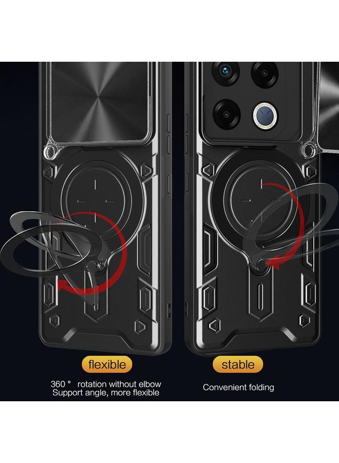 S-TOP Case For Infinix GT 20 Pro CD Texture Sliding Camshield Magnetic Holder Phone Case - Image 5