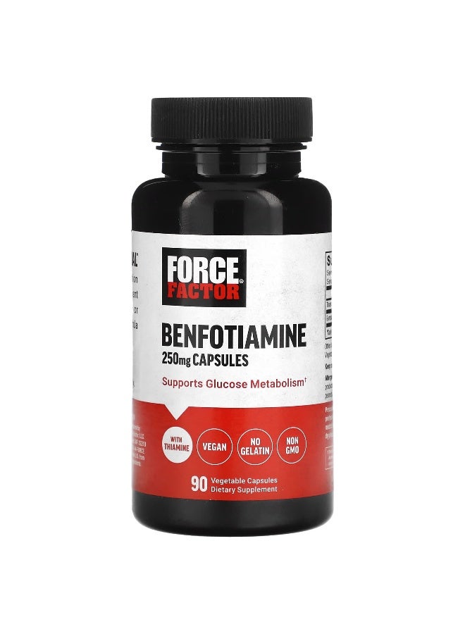 Force Factor, Benfotiamine, 250 mg, 90 Vegetable Capsules (Packaging may vary) - Image 1