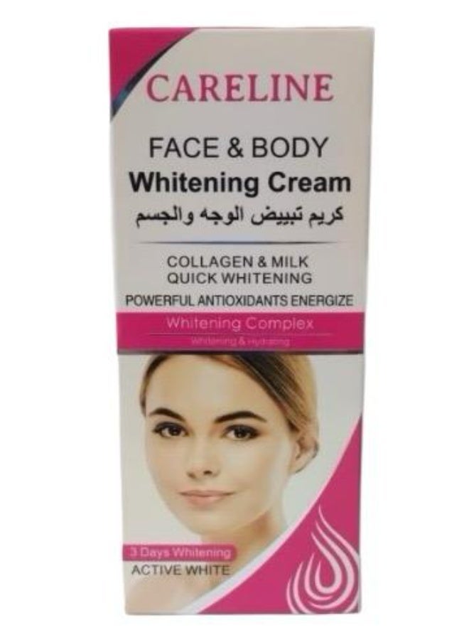Careline Face Body Whitening Cream With Collagen Milk 120 ml