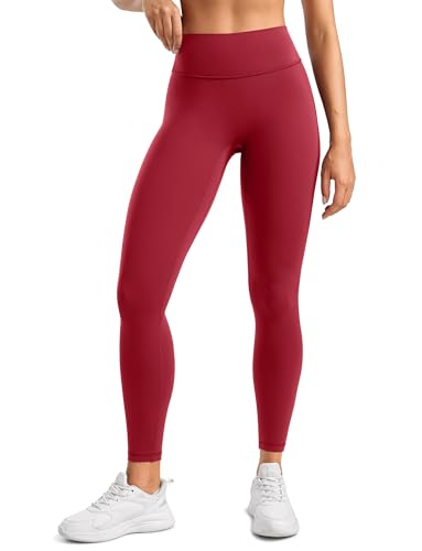 INGIA Womens High Waisted No Front Seam Lounge Yoga Legging 25 Workout Tummy Control Gym Yoga Pants Cerise XXSmall - Image 1