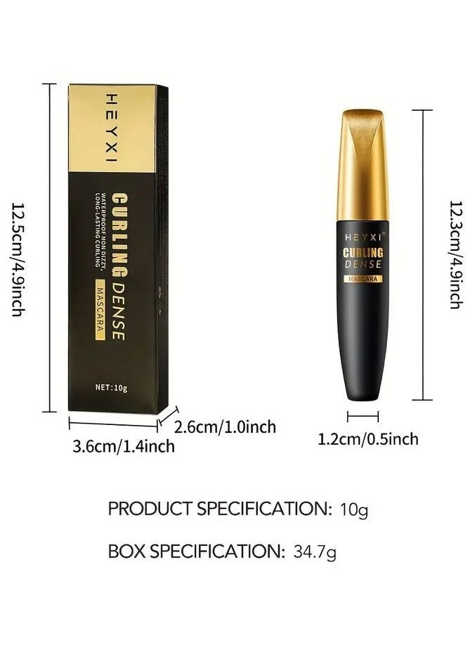 هايكسي Heyxi ماسكارا مقاومة للماء 1 قطعة-طويلة الأمد ، حجم وتجعد ، ماسكارا رموش من ألياف الحرير لجميع أنواع البشرة ، سهلة الفرشاة غير الكتل ، أسود مكثف - Image 4