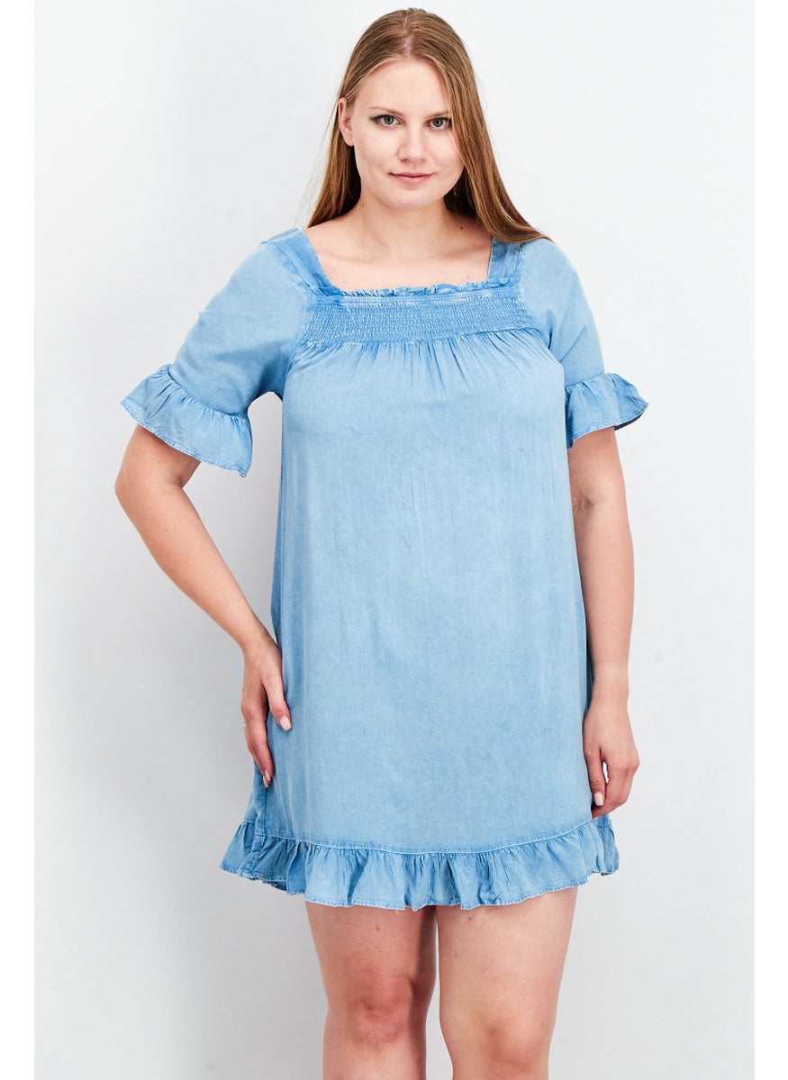 Women Washed Mini Dress, Blue - pzsku/ZEA9CBD5B3786E8912E27Z/45/_/1726669504/03fbf1c3-372c-46f2-8b5d-589fb4cdce97