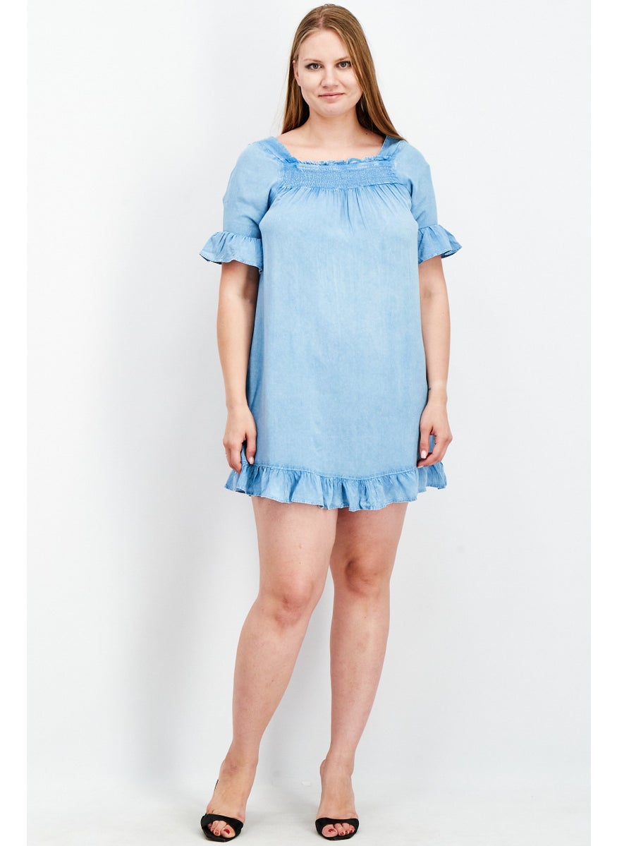 Women Washed Mini Dress, Blue - pzsku/ZEA9CBD5B3786E8912E27Z/45/_/1729779454/ad638588-4429-4ae7-8650-7b519139f810