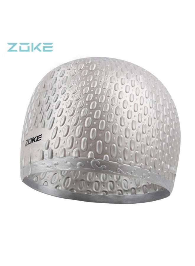 Zoke Silicone Swim Cap, Waterproof, Hair And Ear Protection, Water Drop Cap, Uni, Comfortable, Non-constricting, 619503201-2 - Image 1