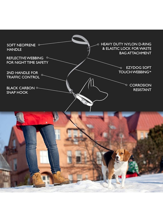 إيزي دوج مقود تدريب الكلاب الناعم من EzyDog مع مقبض للتحكم في الحركة - خياطة عاكسة للسلامة الليلية وقوة فائقة وراحة لتدريب الكلاب الكبيرة والمتوسطة (72 بوصة، مخمل مخملي) - Image 3