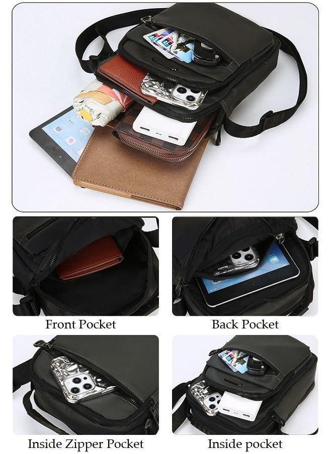 DUNISO - Mini Crossbody Bag for Men Waterproof Sling Bag Backpack Multipurpose Cross Body Chest Bag Shoulder Bag Daypack for Travel Hiking Retro Purse Bag with Detachable Strap - Image 1