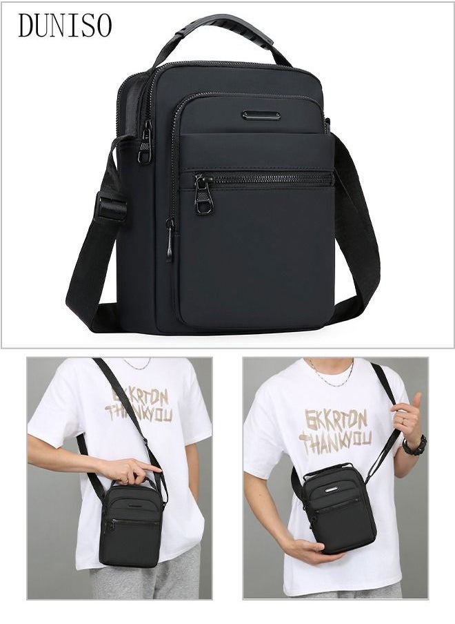 DUNISO - Mini Crossbody Bag for Men Waterproof Sling Bag Backpack Multipurpose Cross Body Chest Bag Shoulder Bag Daypack for Travel Hiking Retro Purse Bag with Detachable Strap - Image 1