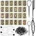 Geosar 24 Pcs Norse Vikings Runes Hair Beard Beads for Bracelets Necklace Accessories DIY Includes 7 Pcs Pull Hair Pin Quick Beader Tool and Black Rubber Bands for Women MenGold - Image 2