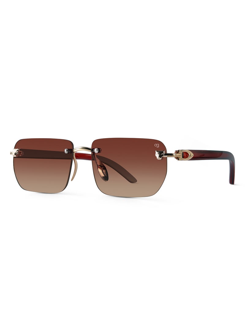 Woggles Uv-Protected Rimless Rectangle Sunglasses - Image 5