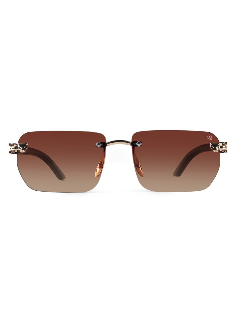 Woggles Uv-Protected Rimless Rectangle Sunglasses - Image 4