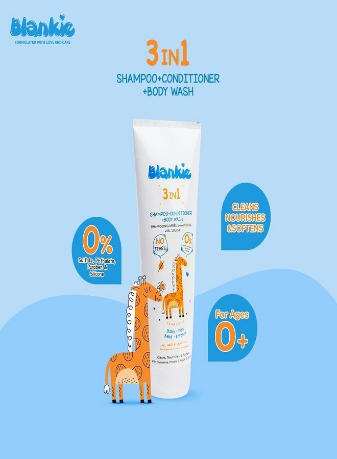 بلانكي شامبو وبلسم وغسول للجسم للأطفال 3 في 1 سعة 200 مل - Image 3