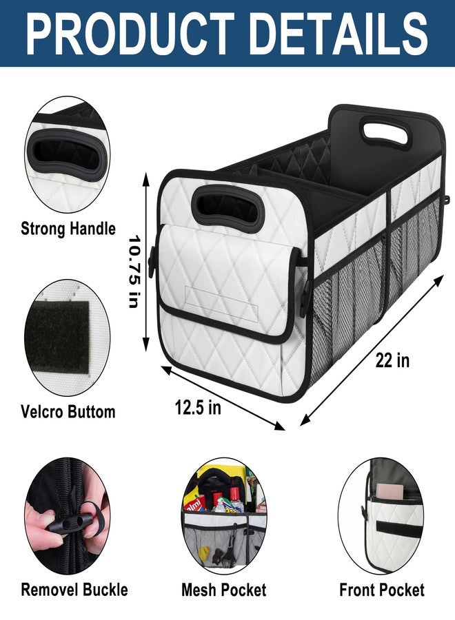 Deosk Trunk Organizer with 6 Pockets - Car Storage Accessory for SUVs, Minivans, and Trucks - 50L Waterproof Polyester (Medium, Beige) - Image 3