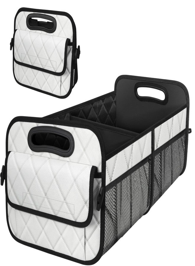 Deosk Trunk Organizer with 6 Pockets - Car Storage Accessory for SUVs, Minivans, and Trucks - 50L Waterproof Polyester (Medium, Beige) - Image 1