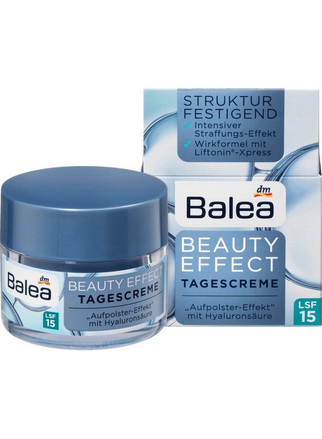 balea كريم نهاري Beauty Effect بحمض الهيالورونيك لشد البشرة بعامل حماية من الشمس 15 نباتي - Image 3