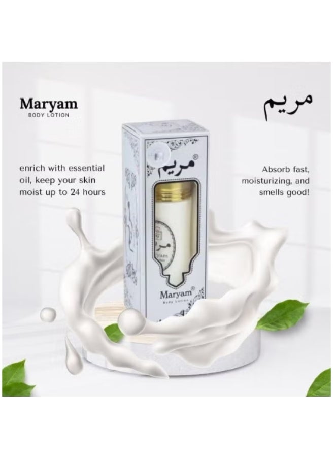 مريم لوشن مريم عطار المعطر لتفتيح الجسم للنساء 40 مل (عبوة من 4 قطع) - لوشن مرطب ومعطر للعناية بالبشرة - Image 5