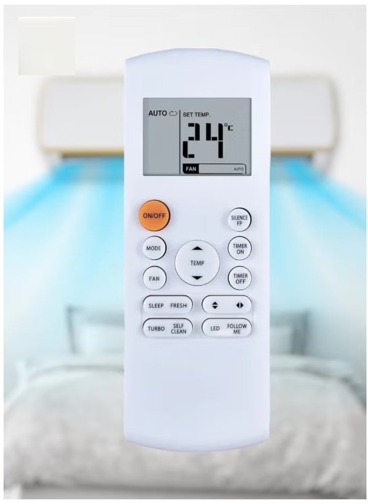 JAJEEK جديد مناسب لمكيف ميديا RG57B/BGE، RG57A4/BGEF، RG57A7/BGEF – جهاز تحكم عن بعد مقاوم للاهتراء لمكيف الهواء | بديل موثوق ودائم لوحدات تكييف ميديا - Image 4