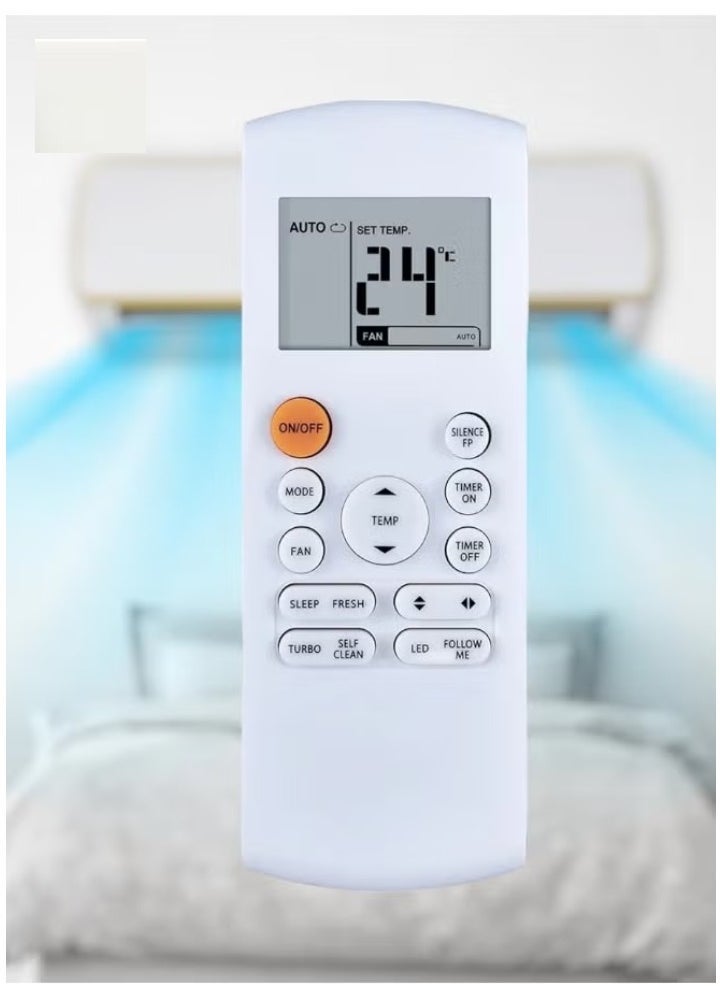 JAJEEK جديد مناسب لمكيف ميديا RG57B/BGE، RG57A4/BGEF، RG57A7/BGEF – جهاز تحكم عن بعد مقاوم للاهتراء لمكيف الهواء | بديل موثوق ودائم لوحدات تكييف ميديا - Image 3