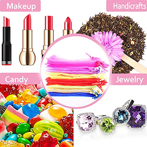LYSXP 100 Pcs Organza Bags, 4x6Inches, Random 10 Colors, Drawstring Favor Pouches, Perfect for Gifts, Weddings, Birthdays, Christmas - Image 5