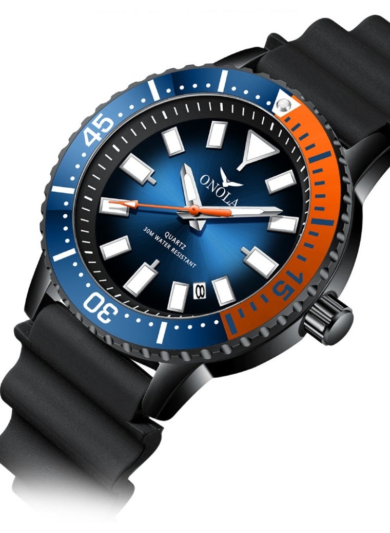 ONOLA Men's Business Casual Waterproof Silicone Quartz Watch - Image 3
