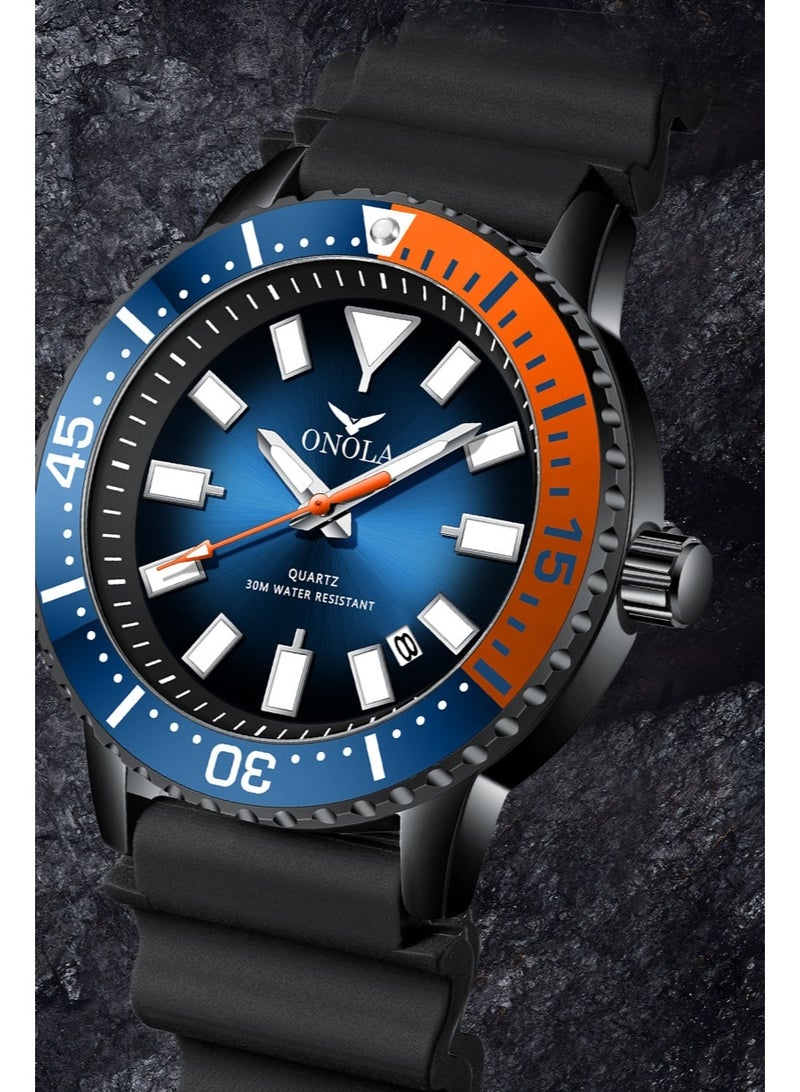 ONOLA Men's Business Casual Waterproof Silicone Quartz Watch - Image 2