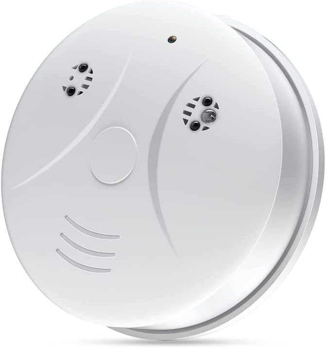 woobles Hidden Camera Smoke Detector WiFi, Hidden Spy Camera,Remote Internet Access,Night Vision,SD Card Slot,Bottom View Covert Camera Lens for Home - Image 1