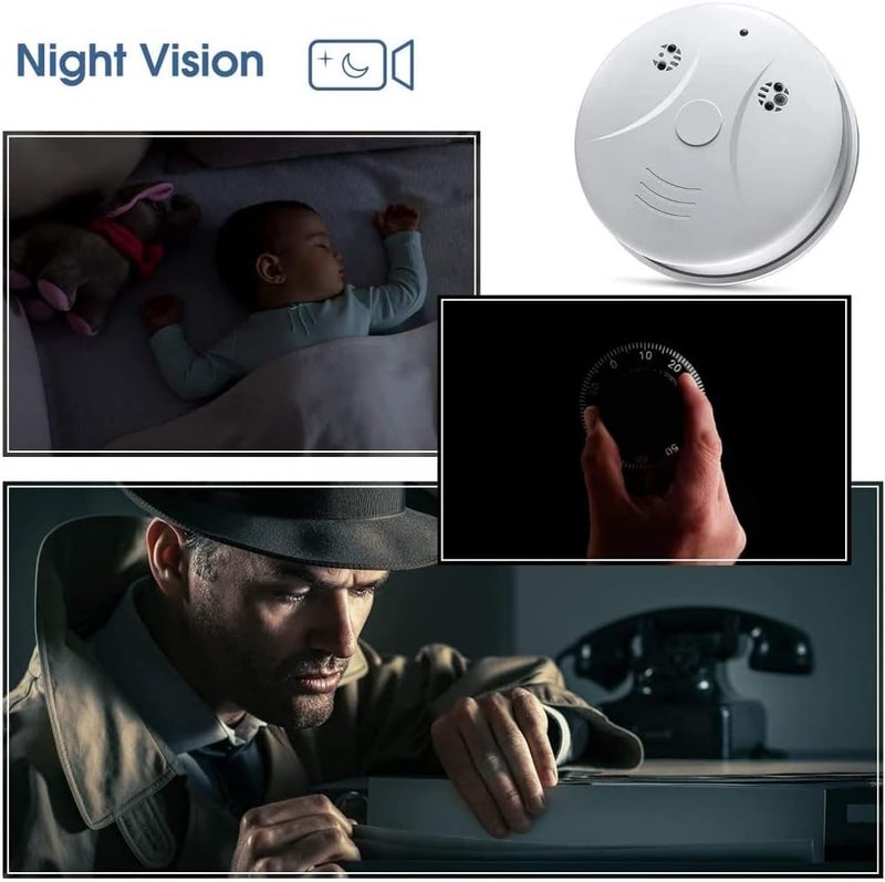 woobles Hidden Camera Smoke Detector WiFi, Hidden Spy Camera,Remote Internet Access,Night Vision,SD Card Slot,Bottom View Covert Camera Lens for Home - Image 5