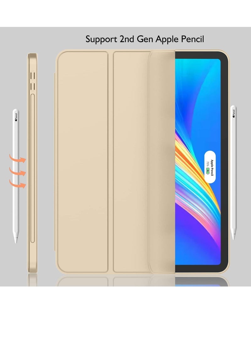 ELTRAZONE New iPad Pro 12.9 Case 2022(6th Gen)/2021(5th Gen) with Pencil Holder [Support iPad 2nd Pencil Charging/Pair],Trifold Stand Smart Case with Soft TPU Back - Image 2