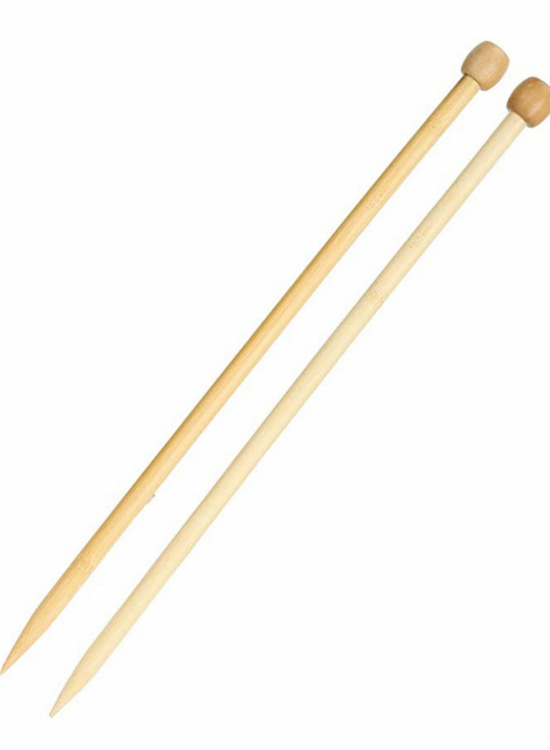 Generic Portable Single Point Knitting Needles 2Pcs Wooden Tools for DIY Sweater Scarf Weaving - Image 1