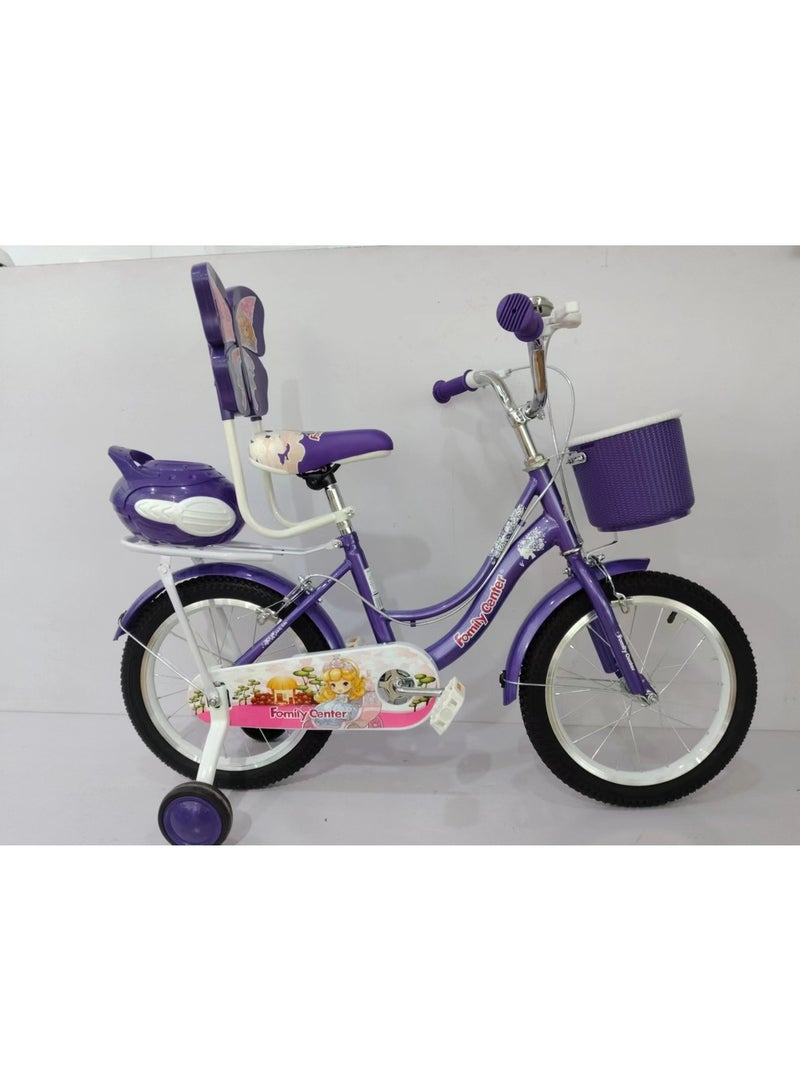 سيكل سنادي بناتي مقاس 16" مع صندوق وسلة 25-4023-16PU - Image 2