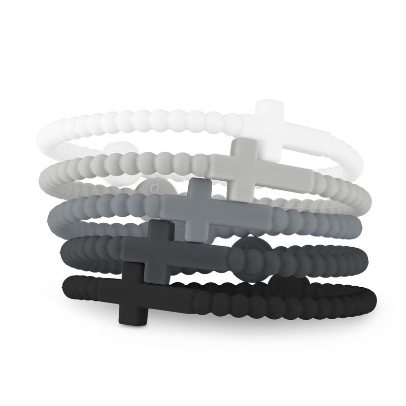 Ryan & Rose Jesus Bracelets - Cross Silicone Bracelet (Alloy, Large) - Image 1