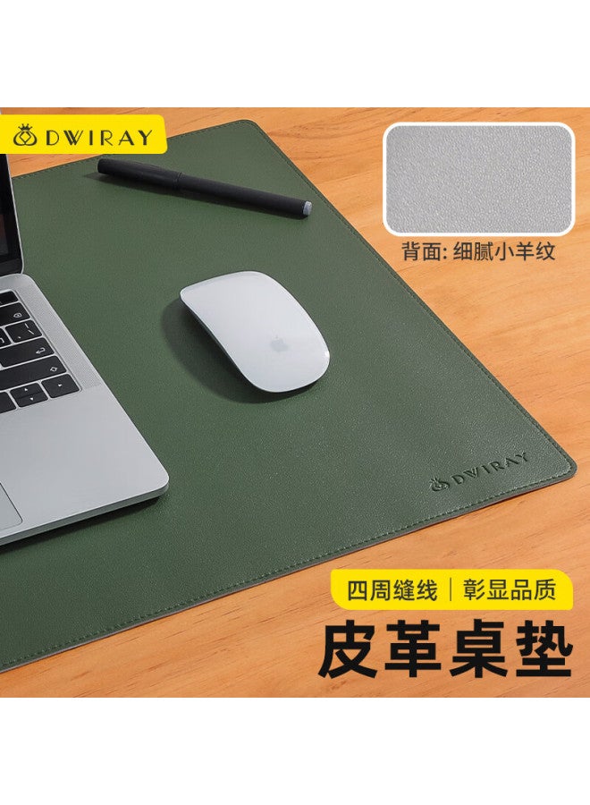Diyi Workshop Di Yi Workshop Large Mouse Pad Desk Pad Laptop Pad Office Pad Mouse Pad Desktop Pad Writing Pad Desk Pad Leather Business Bean Green + Gray Double-Sided 800X400 - Image 5