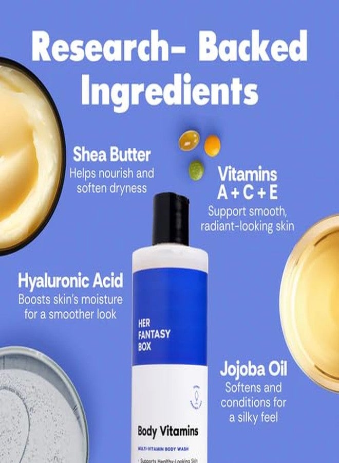 Her Fantasy Box | Body Vitamins Moisturizing Body Wash - Multi-Vitamin Cleanser with Vitamins A, B6, C & E, Hydrating & pH Balanced, Vegan & Cruelty Free, 8 oz - Image 3