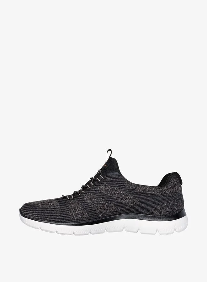 سكيتشرز Womens Textured Sports Shoes with Lace-Up Closure - SUMMITS