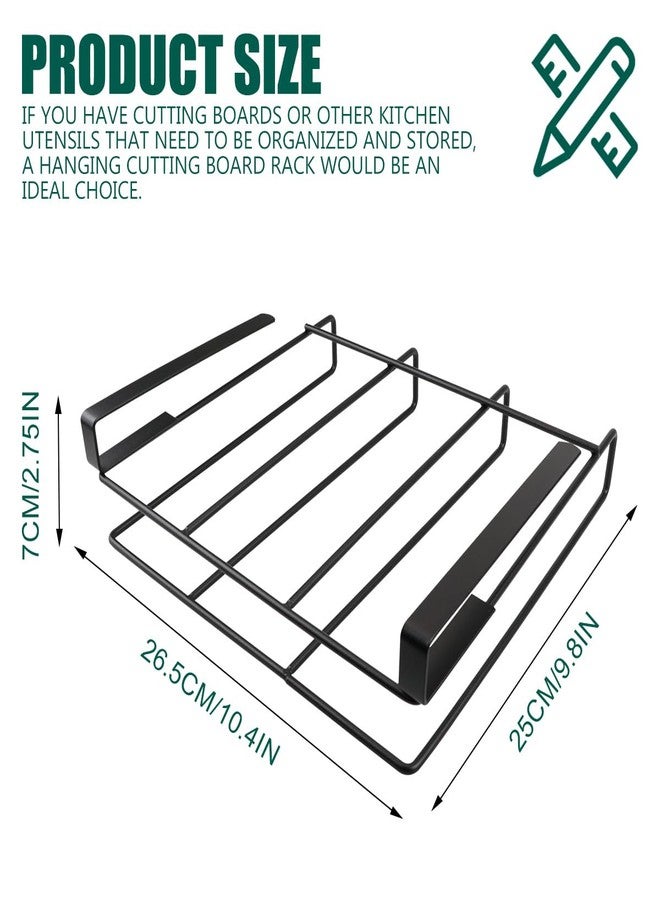 DOERDO DD DOERDO Stainless Steel Hanging Chopping Board Rack Kitchen Organizer Metal Stand, Black, 10.4x9.8Inch - Image 2