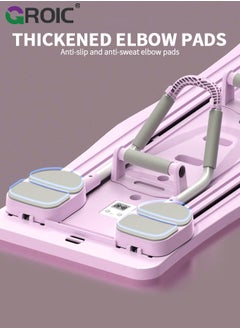 GROIC 5 in 1 Pilates Board Multifunctional Ab Exercise Board Machine, Push Up Pilates Reformer Set Ab Roller Wheel, Ab Trainer, Ab Machine, Exercise Board, Abdominal Board Exercise Equipment for Home - Pink  - Image 5