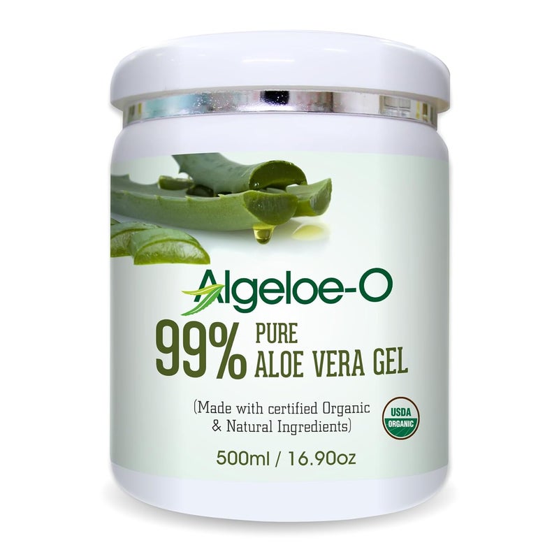 Salvia جل الصبار العضوي النقي 99% من سالفيا ALGELOE للعناية بالبشرة والشعر مهدئ مرطب خالي من البارابين والسلفات 500 مل - Image 1