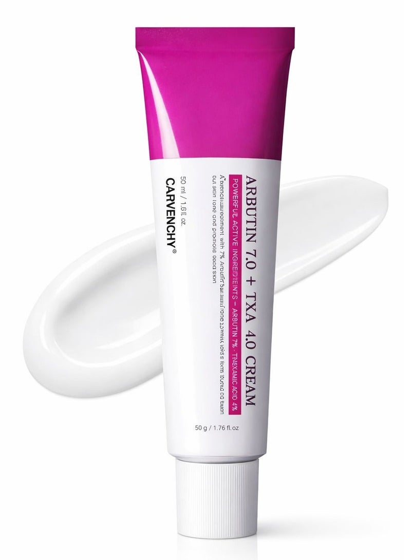 Carvenchy TXA Cream with Arbutin, Niacinamide & Hyaluronic Acid – Brightening Dark Spots, Hyperpigmentation, Uneven Skin Tone, Anti-Aging, Moisturizing & Radiance-Boosting Skincare for All Skin Types – 50ml - Image 1