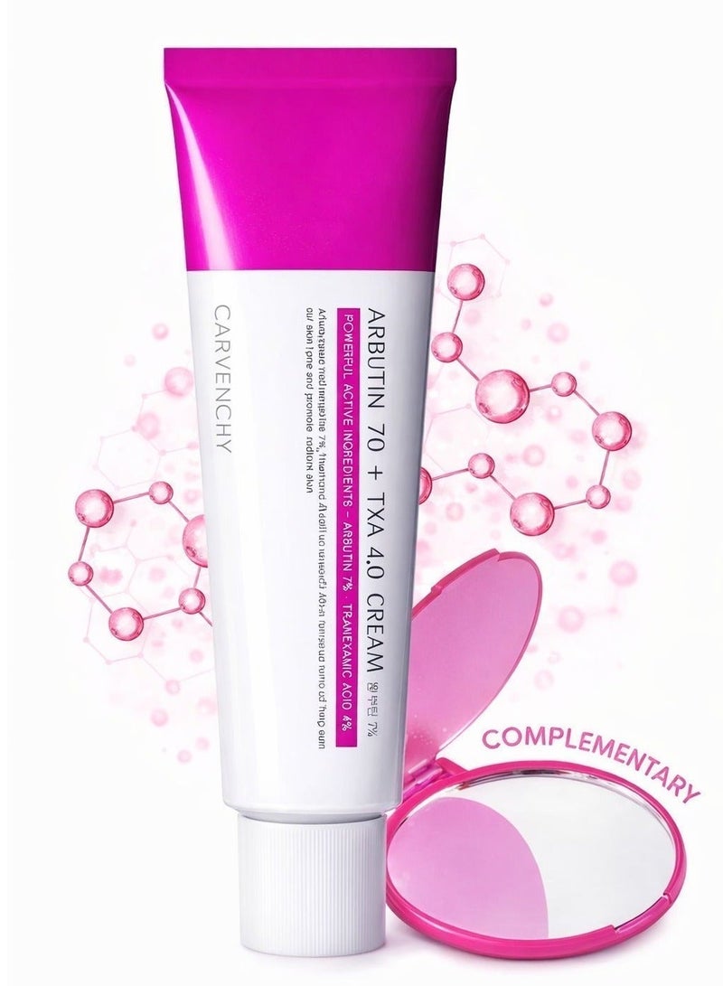 Carvenchy TXA Cream with Arbutin, Niacinamide & Hyaluronic Acid – Brightening Dark Spots, Hyperpigmentation, Uneven Skin Tone, Anti-Aging, Moisturizing & Radiance-Boosting Skincare for All Skin Types – 50ml - Image 3