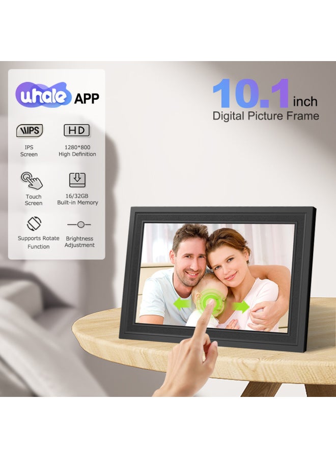 10.1 Inch Wifi Digital Photo Frame IPS Touch Screen Mobile Phone App Transfer Photo Electronic Album Loop Player-Color:iPS Touch Screen Wifi Transmission Memory Support Photo Withdrawal Weather Clock And So On  - Image 2