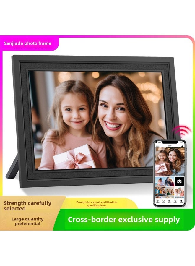 10.1 Inch Wifi Digital Photo Frame IPS Touch Screen Mobile Phone App Transfer Photo Electronic Album Loop Player-Color:iPS Touch Screen Wifi Transmission Memory Support Photo Withdrawal Weather Clock And So On  - Image 1