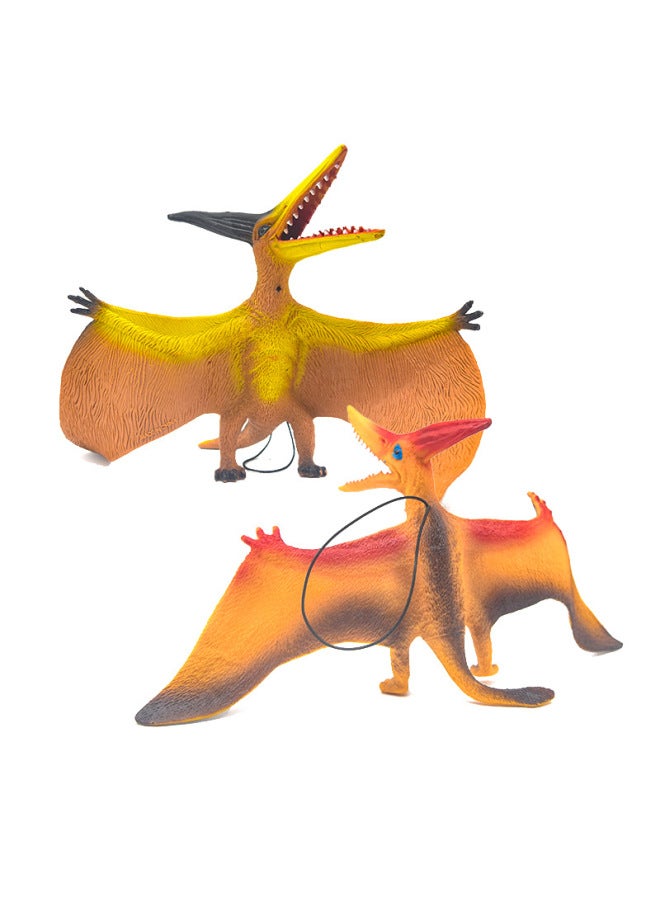 Simulation Solid Dinosaur Model Fengshen Pterodactyl Pterodactyl Dragon Soft Rubber Boy Animal Model Children's Toys-Color:Pterosaur A In Lanyard - Image 4